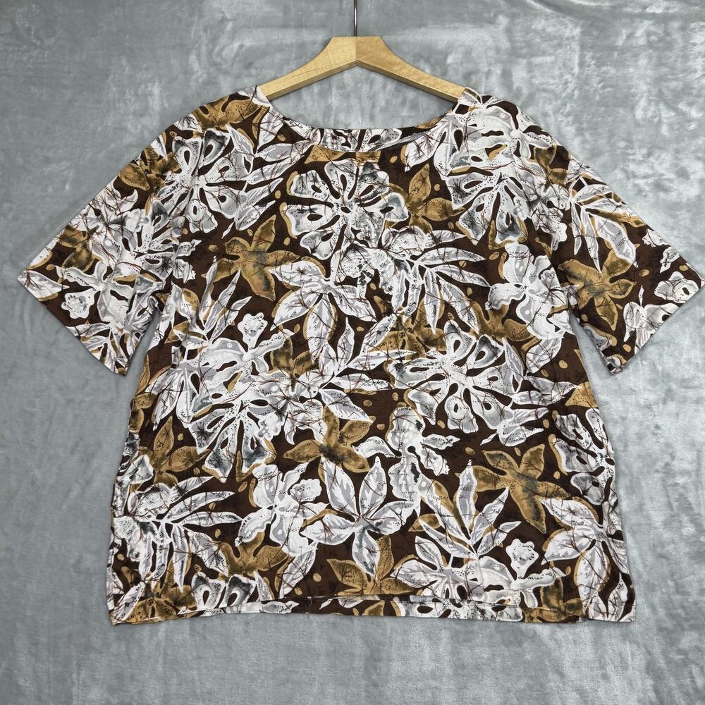 Hilo Hattie Shirt Mens XL Hawaiian Floral Print Made in Hawaii Casual Aloha Top